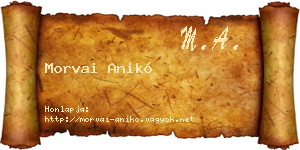 Morvai Anikó névjegykártya