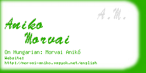 aniko morvai business card